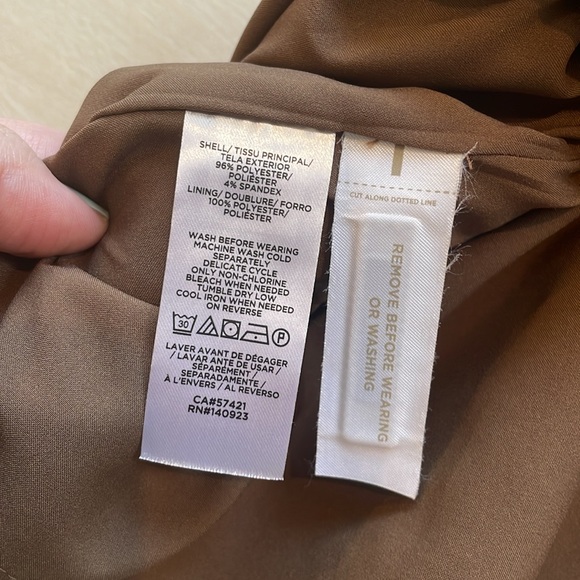 Loft Faux vegan Suede Button Pocket Dress size medium - Picture 8 of 8